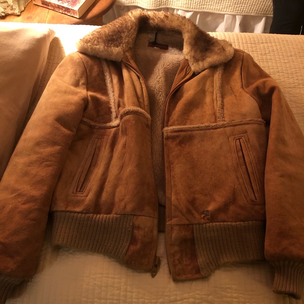 Genuine suede 1970’s Bomber Style Jacket -unisex-